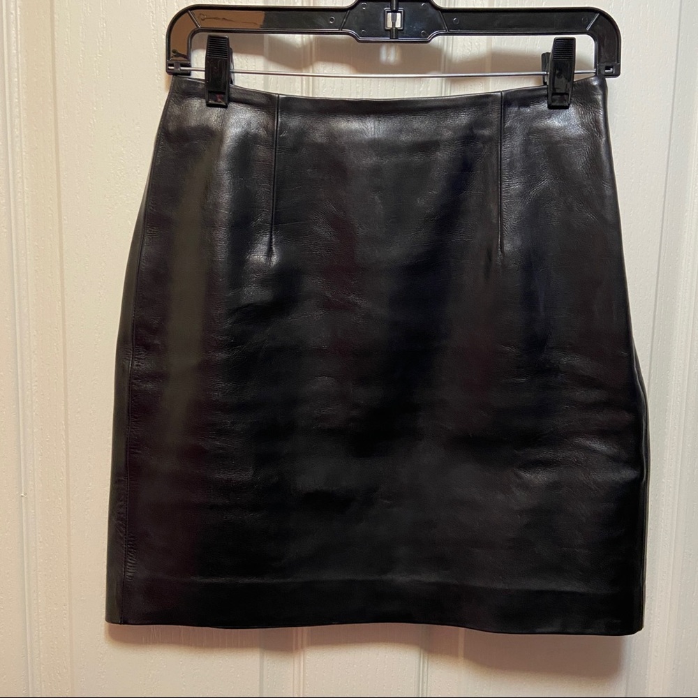 Theory Leather Skirt